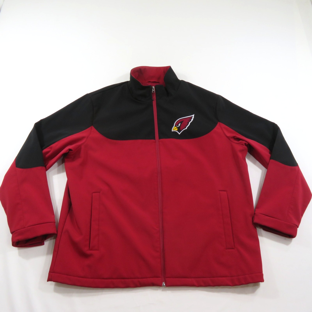 GIII NFL Jacket Arizona Cardinals Red Black Jacket Zip Up Sz 2XL G-3 G-III